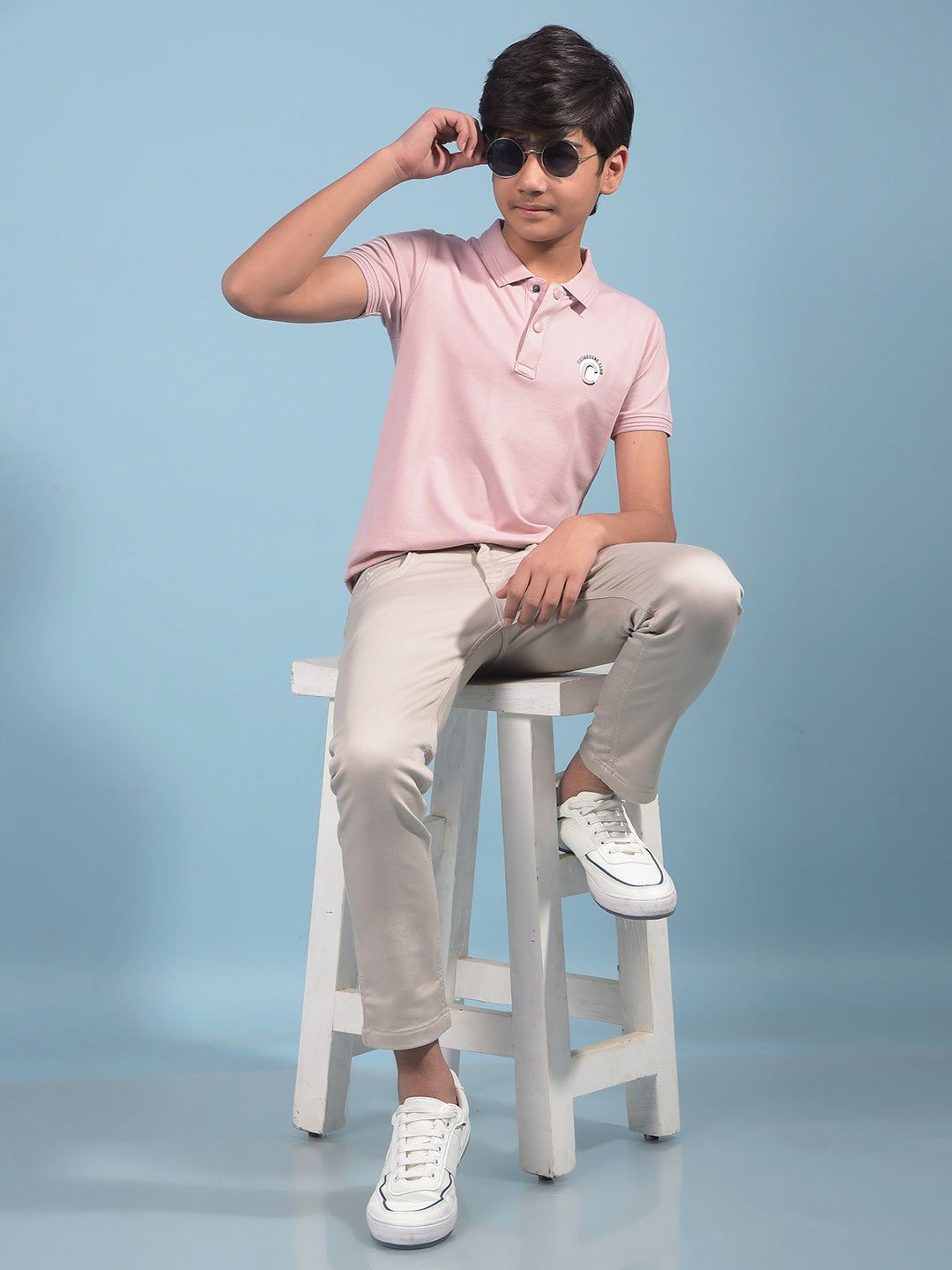 Pink Polo-Neck T-Shirt-7-8Y / Pink