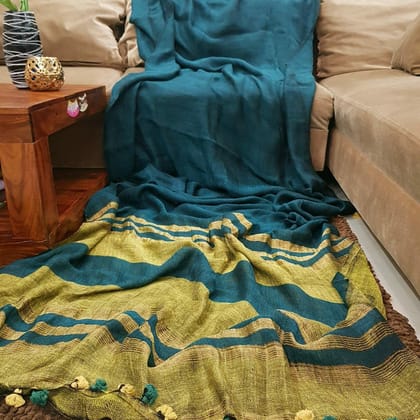 AWESOME LINEN COTTON PRINTED SAREE - 1866