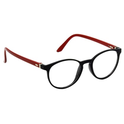 Hrinkar Plastic Full Rim Oval Designer frames Men & Women - HFRM-BK-RD-14