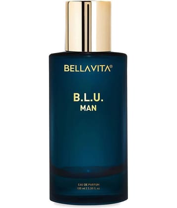Bella Vita Luxury B.L.U Men Eau De Parfum Liquid Perfume With Lemon, Apple, Musk|Fresh, Refreshing, Energising Long Lasting Edp Fragrance Scent 100Ml