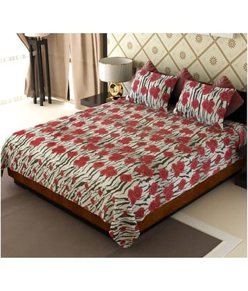Home Candy Poly Cotton Double Bedsheet with 2 Pillow Covers ( 230 cm x 220 cm )