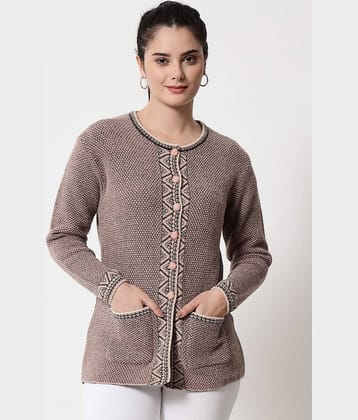 TAB91 Acro Wool Peach Buttoned Cardigans -