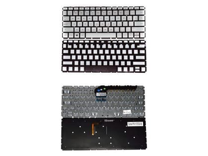 Laptop Keyboard Compatible For HP X360-13D Backlight (Silver )