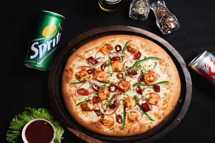 Veg paneer cheese pizza