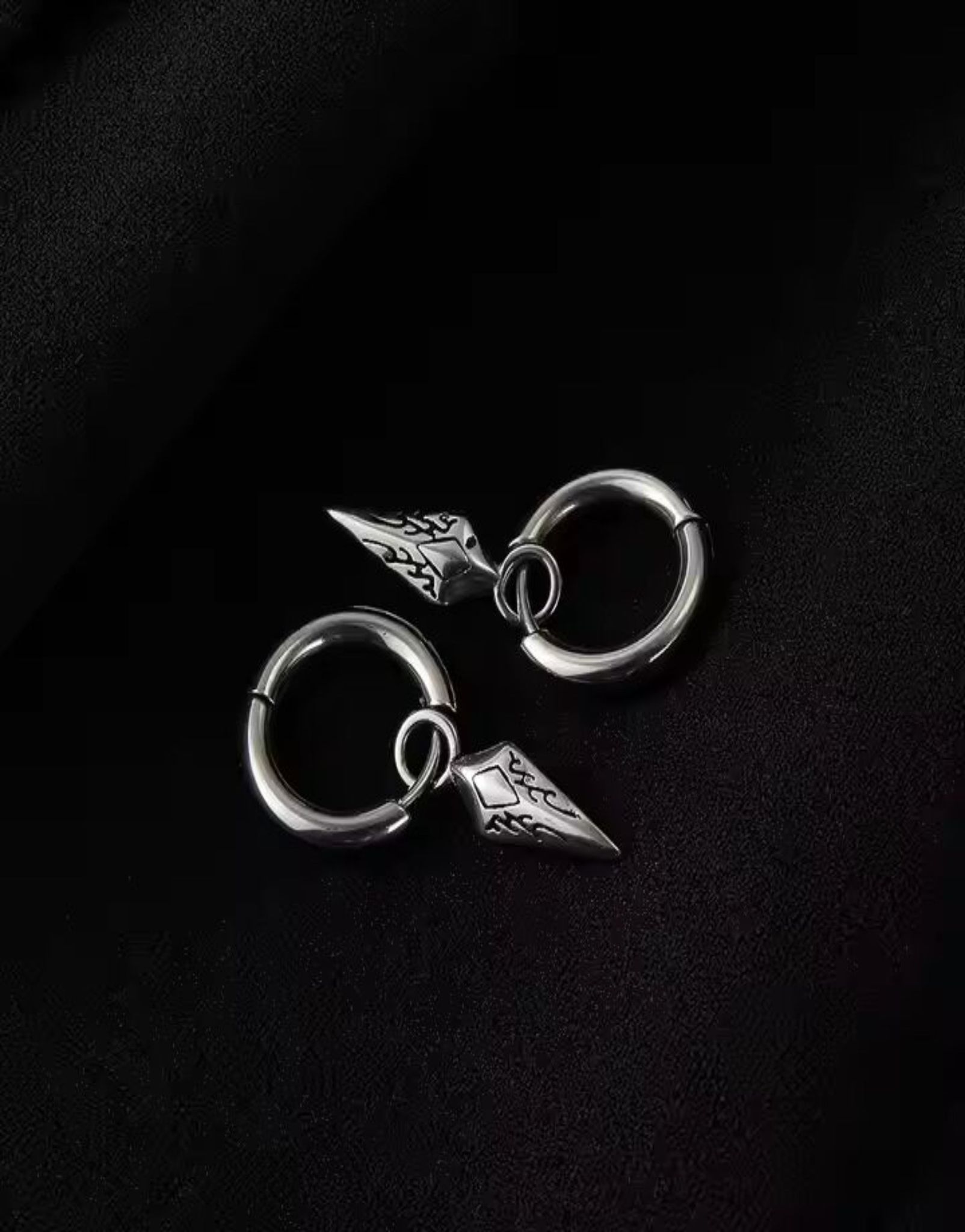Tribal Hoop Earrings-Pair