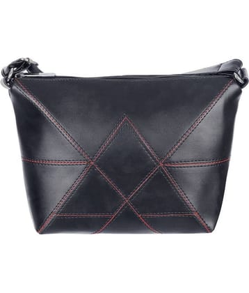 Leather Land Sling Bag P.U. Set of 1 ( Black )