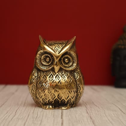 Brass Owl Statue Symbol of Wisdom and Protection for Home and Office Decor - 3.5 inch Height Brass Owl Statue Symbol of Wisdom and Protection for Home and Office Decor - 3.5 inch Height