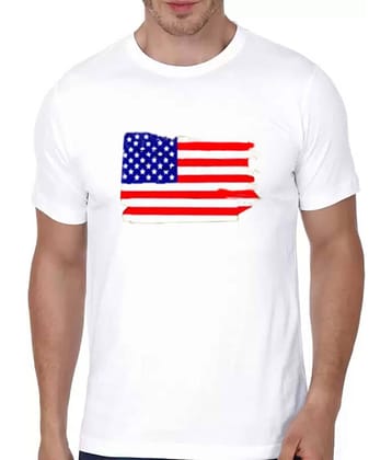 code yellow Polyester Regular Fit Printed Half Sleeves Men's Round T-Shirt - White ( Pack of 1 )