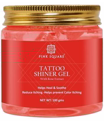 pink square Tattoo Shiner Gel With Rose Extract Permanent Body Tattoo