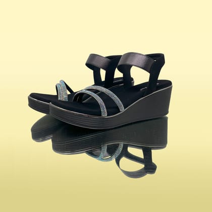 Modernist crystal wedges-Black / 37