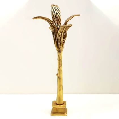 Brass Banana Tree Table Decor Showpiece - Ethnic Home Decoration, Height : 11.5 Inch (BSMAS1344 A)