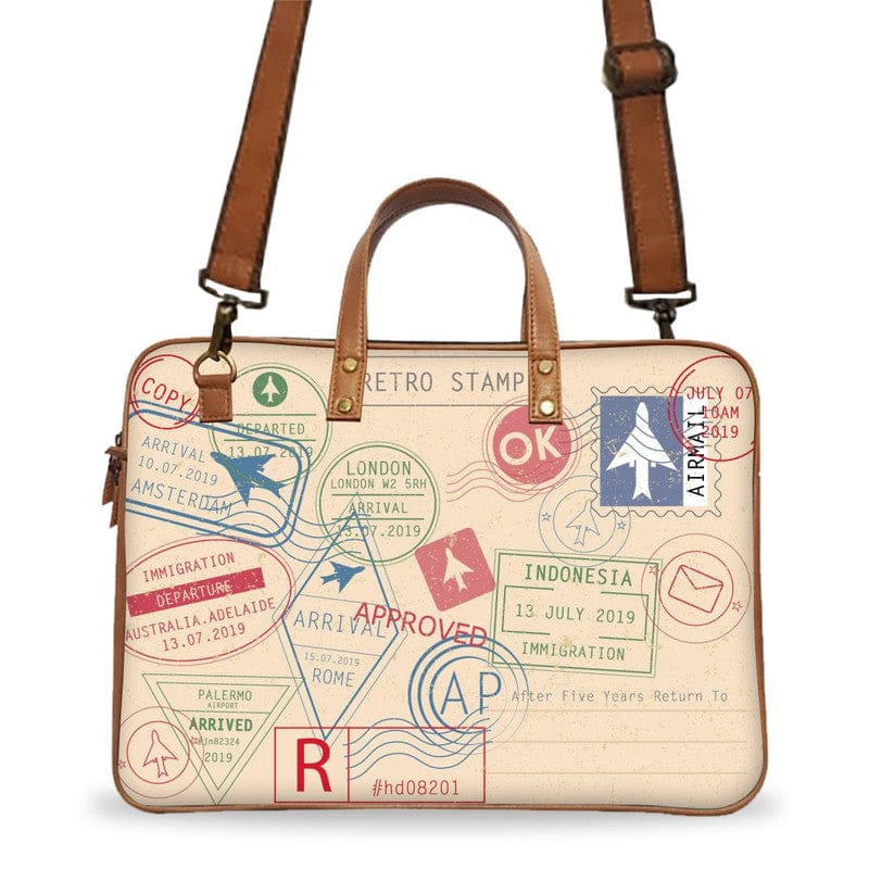 Retro Stamps Deluxe Laptop Bag