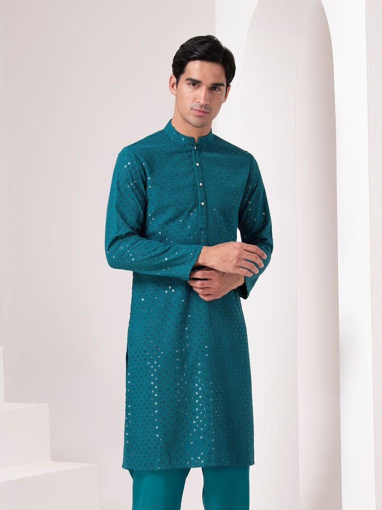Teal Treasure Kurta Set - Kurtas & Kurta Sets | Buy online on ZillyBuy