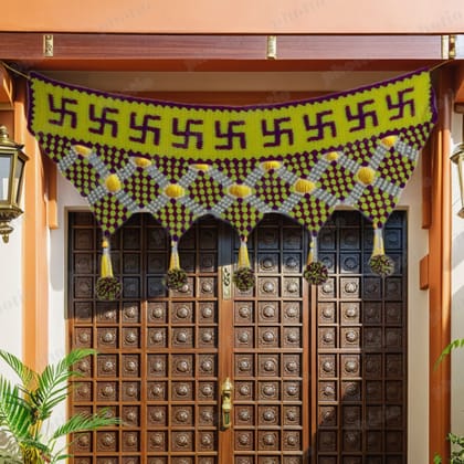 Handmade Woolen Door Hanging Toran [80X39cm]