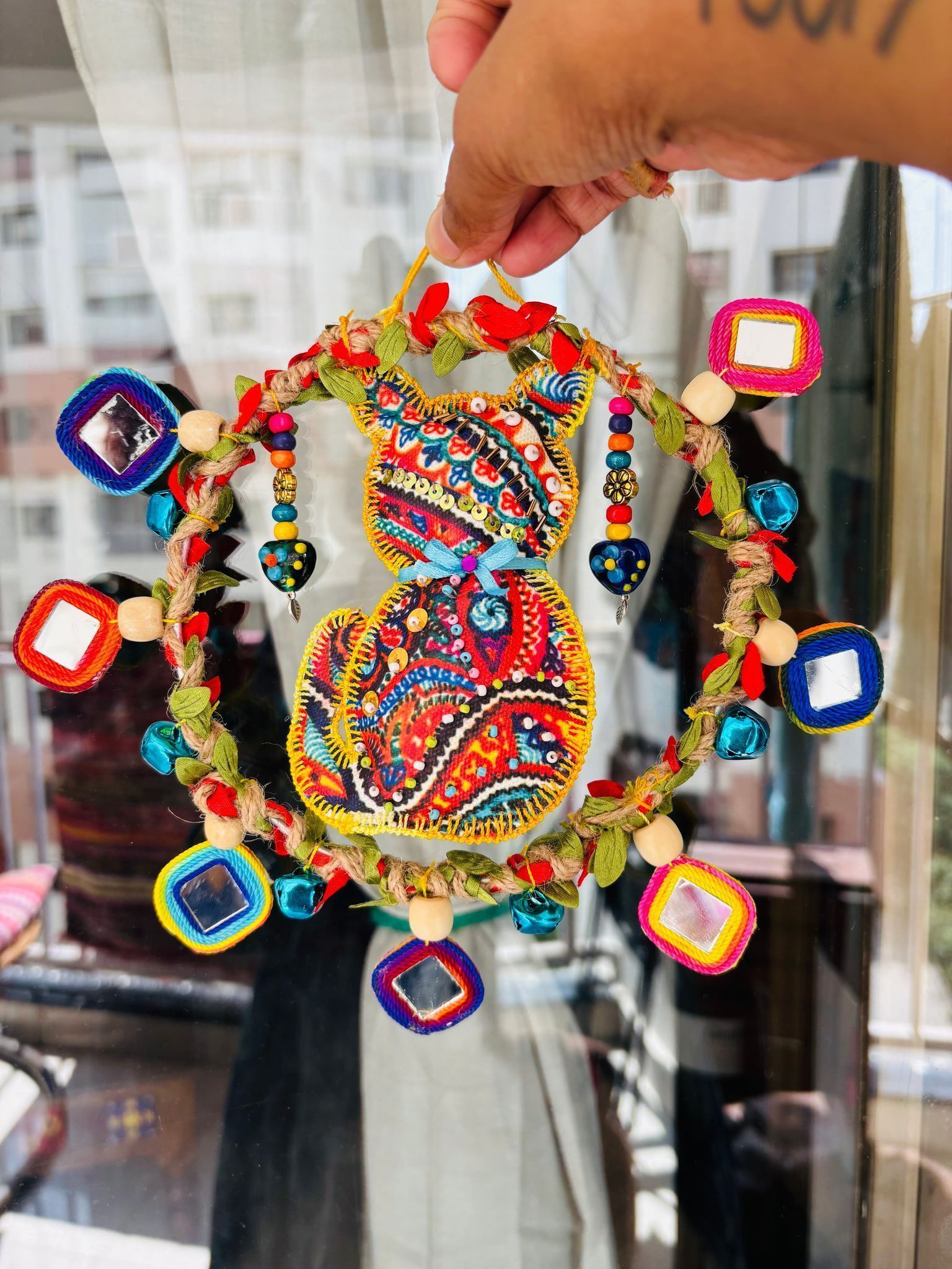 “Happy TomCat” Wall Hanging/ Wind Chime