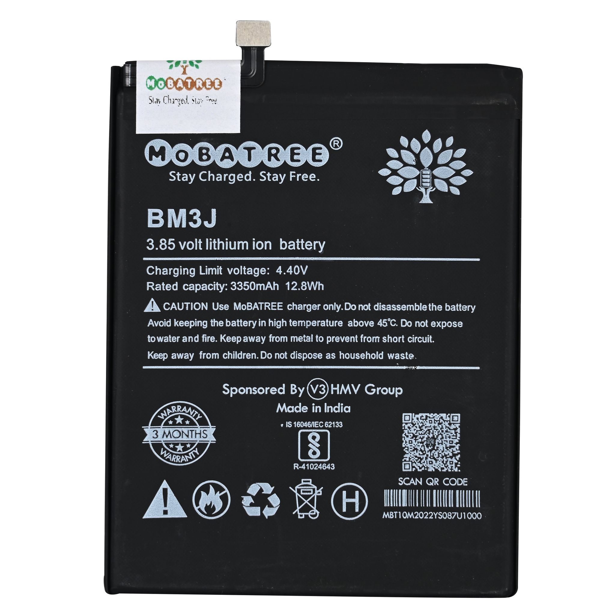 Mobatree Original Mobile Battery for Xiaomi 8 Lite - BM3J, 3550 mAh (6 months Guarantee)
