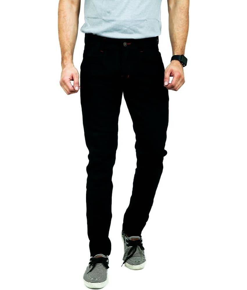 MOUDLIN - Black Denim Slim Fit Men's Jeans ( Pack of 1 )