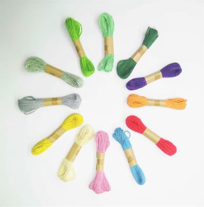 Jute Twine String 10 Meter Roll - Yellow Color 3 Ply - 2mm Diameter