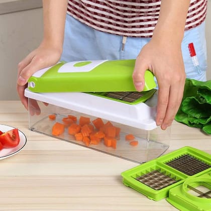 Plastic 13-in-1 Manual Vegetable Grater, Chipper and Slicer