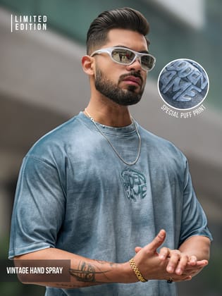 Acid Spray Blue T-Shirt-S