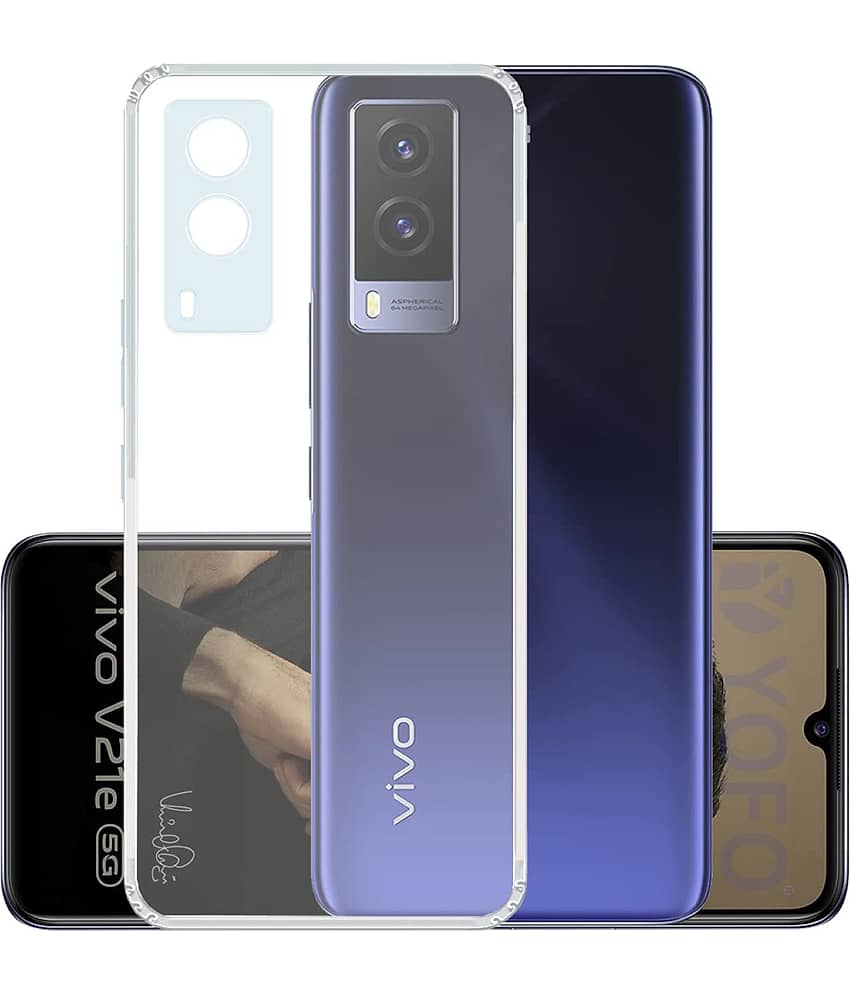 ZAMN - Transparent Silicon Silicon Soft cases Compatible For Vivo V21e 5G ( Pack of 1 )