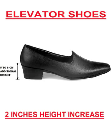 YUVRATO BAXI Height Increasing jutti Black Men's Slip-on Shoes
