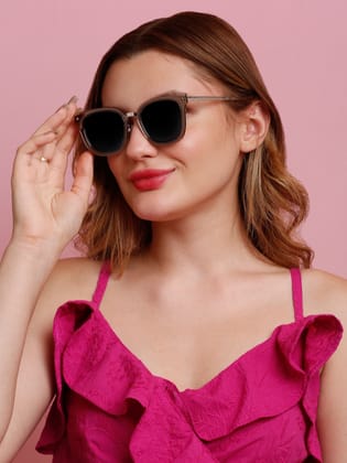 SUNNIES Large Full Frame Metal.Plastic Square Solid Polarized Women Sunglasses-SNS-11707-C041