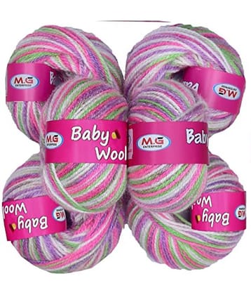 M.G ENTERPRISE 100% Acrylic Wool Chritmas (Pack of 6) Baby Wool Wool Ball Hand Knitting Wool/Art Craft Soft Fingering Crochet Hook Yarn, Needle Knitting Yarn Thread Dyed … -B