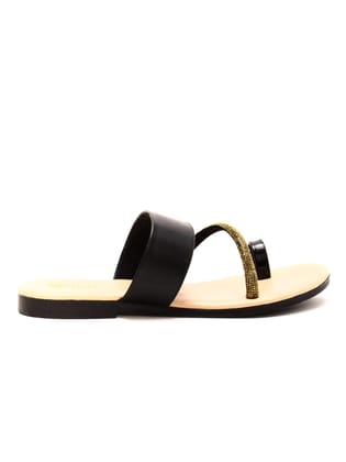 Delco Evening Wear Flat Slip-Ons-39 / Black