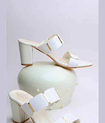 Stylestry White Women's Sandal Heels