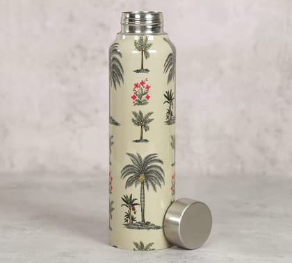 Chevron Palms Bottle And Tumbler Set