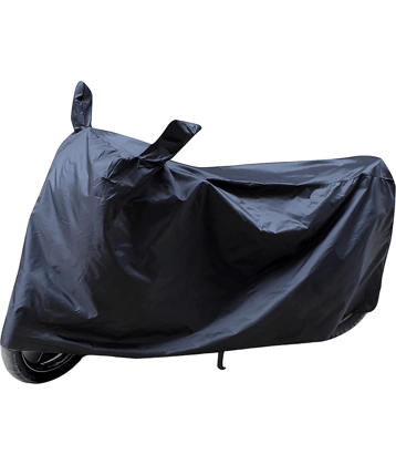 AutoRetail - Dust Proof Two Wheeler Polyster Cover With (Mirror Pocket) for Yamaha Libero Black (pack of 1)