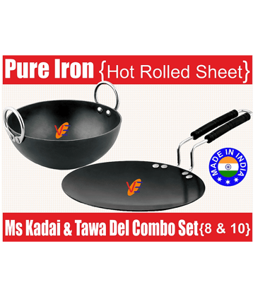 Veer Combo KadaiDTawa8&10 2 Piece Cookware Set