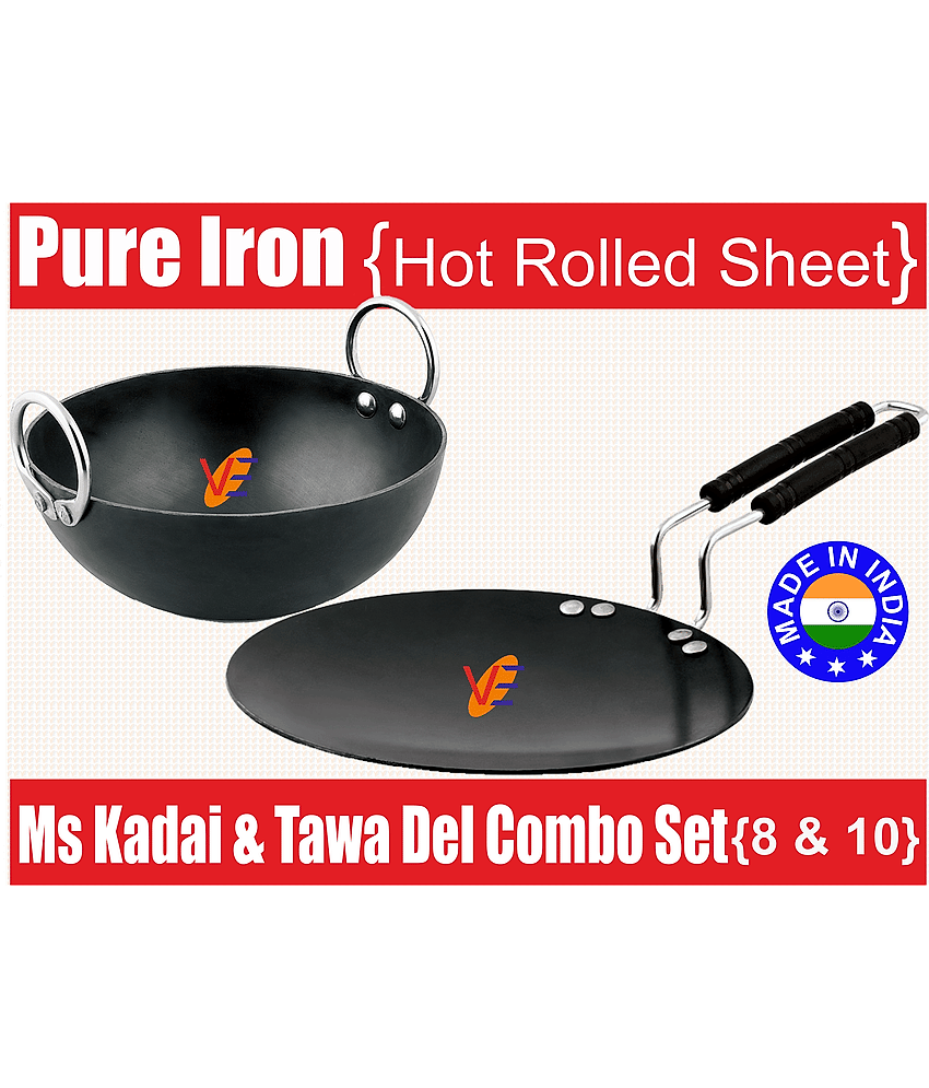 Veer Combo KadaiDTawa8&10 2 Piece Cookware Set