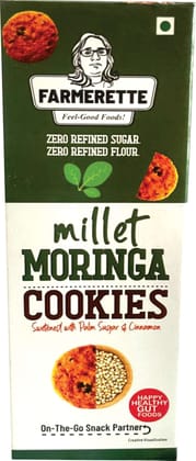 Farmerette Millet Moringa Cookies - Zero Maida - 110g