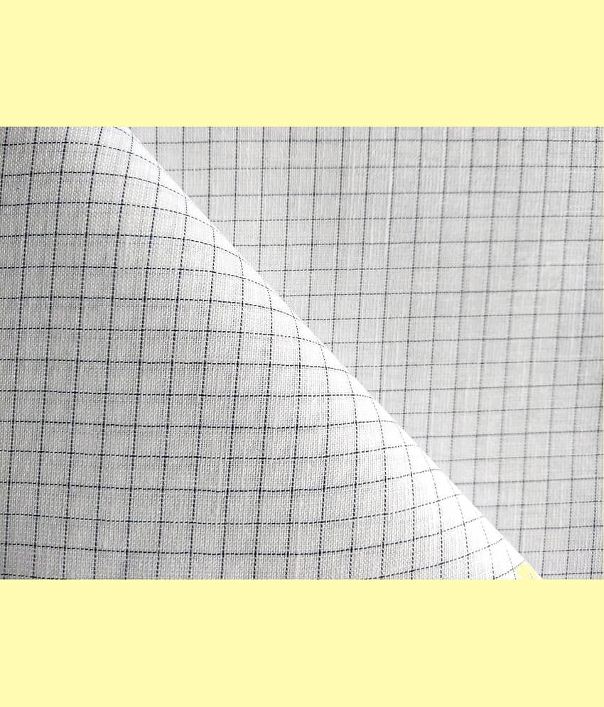 Makhanchor White Linen Men's Unstitched Shirt Piece ( Pack of 1 )