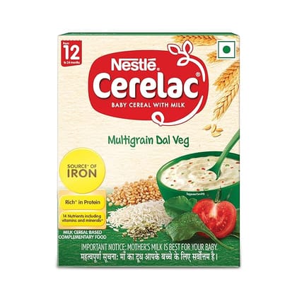 Nestle Cerelac - Multi Grain Dal Veg, Stage 4 18 to 24 Months Nestle Cerelac - Multi Grain Dal Veg, Stage 4 18 to 24 Months