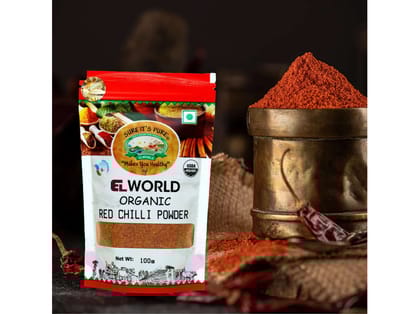 Elworld Agro & Organic Food Products Red Chilli Powder 100g