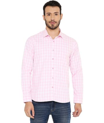 Maharaja - Pink Cotton Blend Slim Fit Men's Formal Shirt ( Pack of 1 )