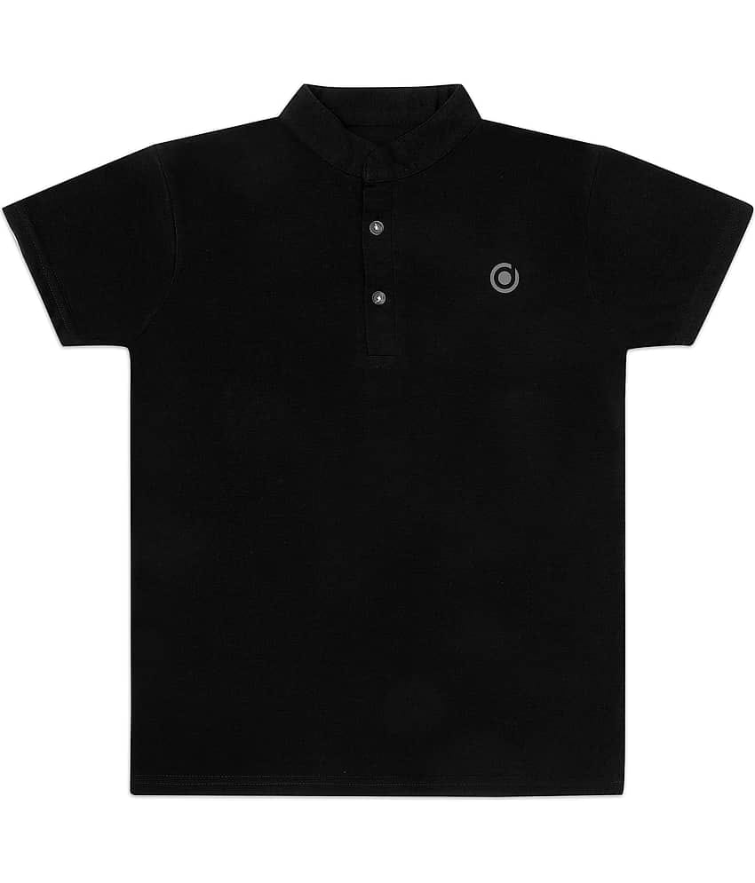 Volex Pack of 1 Boys & Girls Cotton T-Shirt ( Black )