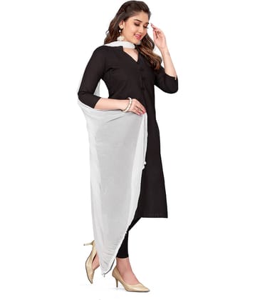 TULSI CRAFTED WITH HEART White Chiffon Dupatta