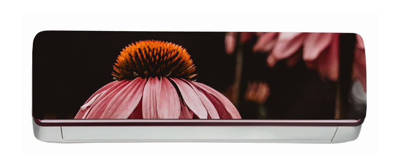 DreamKraft Flowers AC Sticker (Multicolor PVC Vinyl, 30cm X 91cm)