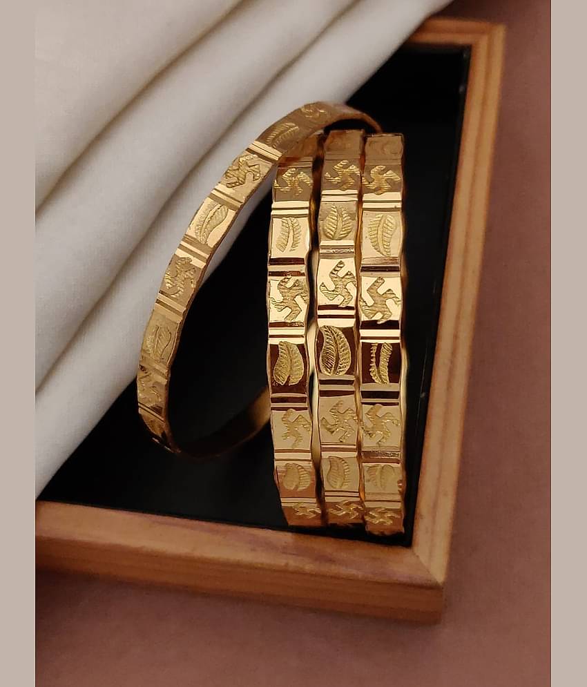 Shivay Fashion Gold Bangle Set ( Pack of 2 )