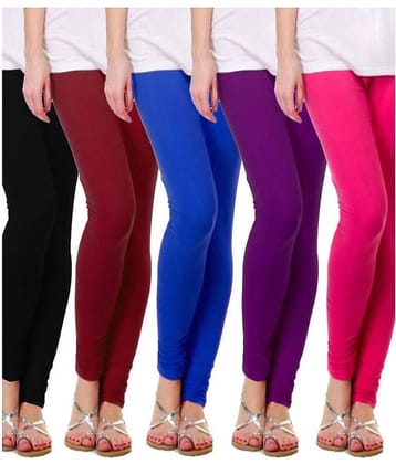 Famaya Pack of 5 Girls 100% Cotton Leggings ( Green )