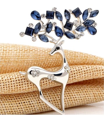 YOUBELLA Blue Brooches & Saree Pins ( Pack of 1 )