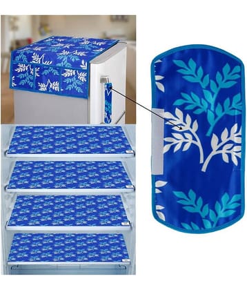 E-Retailer Set of 6 PVC Blue Fridge Top Cover
