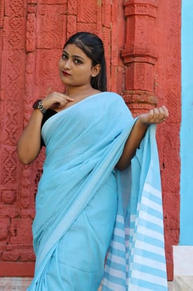 PURE COTTON CHECK SAREE