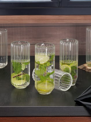 Ripple Wave Highball Glass | Pack of 6