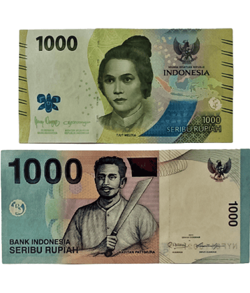 INDONESIA 2 DIFFERENT WITH SAME VALUE 1000 RUPIAH IN TOP UNC GRADE