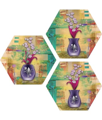 Indianara Hexagon Paintings MDF Painting Without Frame